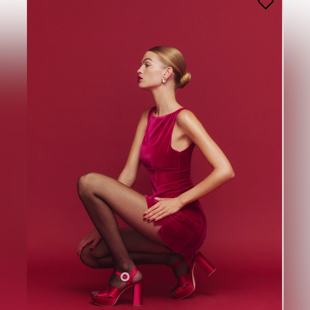 Reformation Brisbane Velvet Dress